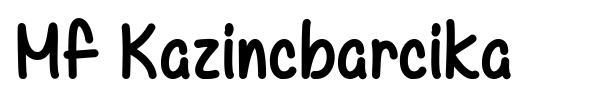 Mf Kazincbarcika font preview